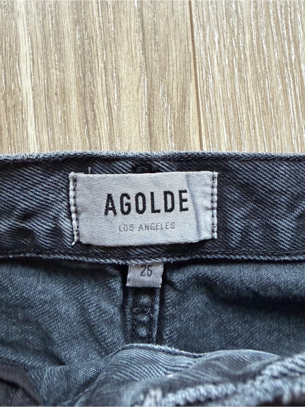 Agolde 90s Pinch Waist Washed Black High-Rise Denim Jeans